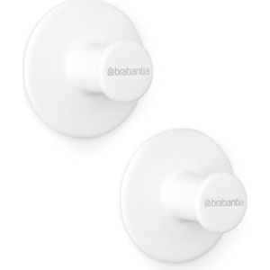 Brabantia ReNew Handdoekhaakjes - 2 stuks - Zonder boren - White