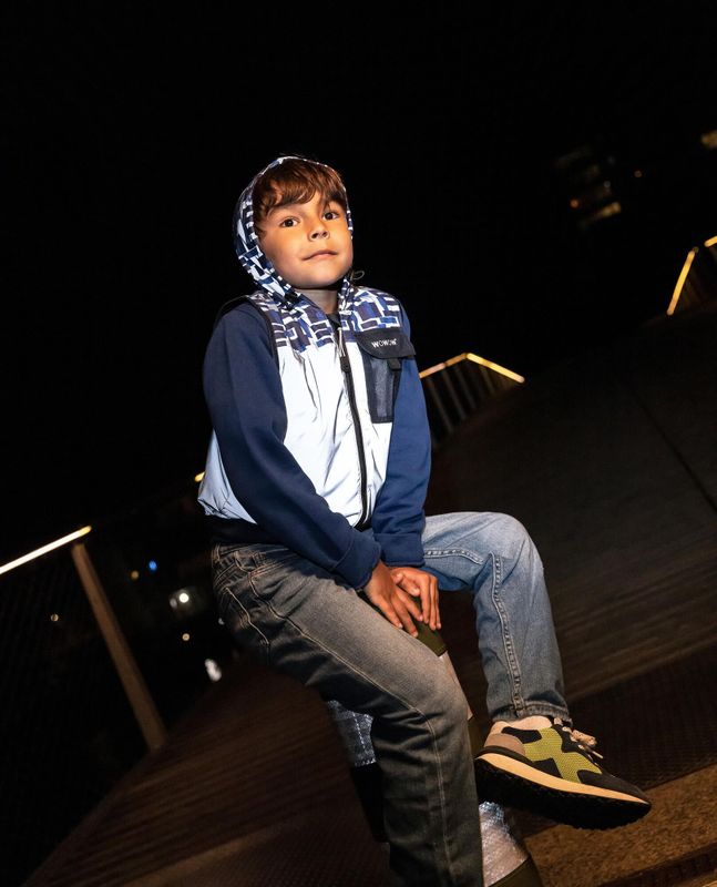 Wowow reflecterend vest "yoho jacket blue" reflective children yoho blue fr gr.
