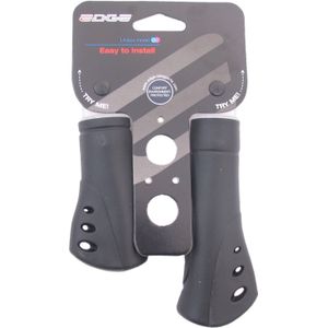 De Edge Ergo Venti handvatten - 22mm - Rubber - 125 + 92mm - 119g - Zwart