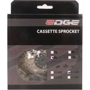 Edge Cassette 9 speed CS-M5009 11-32T zilver