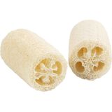 Creativ Company Natuurlijke loofah spons, l: 10 cm, d 5,5-8 cm, licht naturel, 2