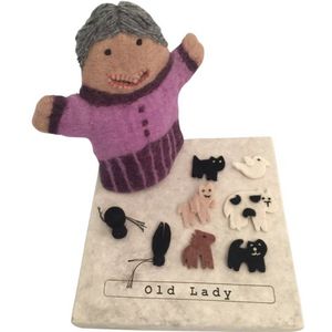 Papoose Toys Story Puppet Old Lady Swallow