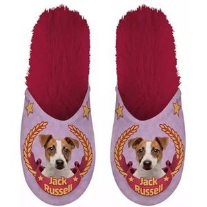 Pantoffel jack russel roze / fuchsia