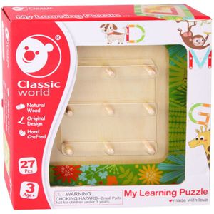 Classic World World Mijn Houten Leerpuzzel, 29dlg.