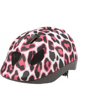 PolispGoudt kinderhelm Pinky Cheetah. maat: XS (46/53 cm), kleur: wit/roze