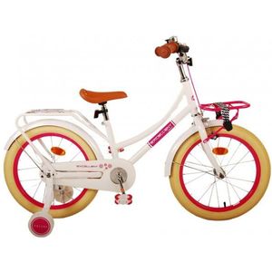 Volare Excellent Kinderfiets - Meisjes - 18 inch - Wit - 95% afgemonteerd