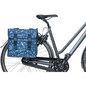 Basil Wanderlust dubbele fietstas, indigo blauw