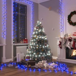 VidaXL Lichtslinger compact met 3000 led's blauw 65 m pvc
