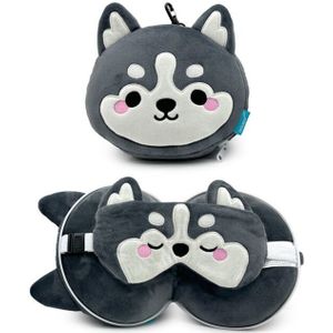Relaxeazzz Luna de Husky Berg Dieren Reiskussen & Slaapmasker