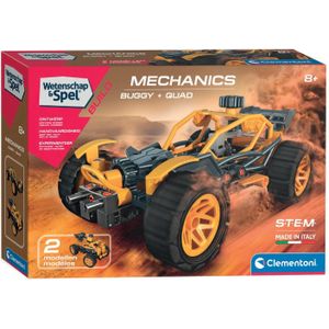 Clementoni Wetenschap & Spel Mechanica - Bouw je eigen Buggy & Quad met 90+ onderdelen - Geschikt voor kinderen vanaf 8 jaar