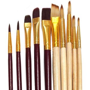 Penselen - Professionele Kwasten - 10 Stuks