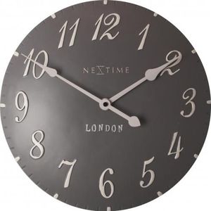 NeXtime klok 3084gs london arabic, ø34.5cm, wall, gray/ white