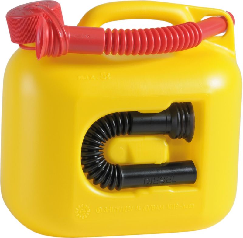 Hünersdorff jerrycan "premium (un) gasoline canister 5l yell plastic, un