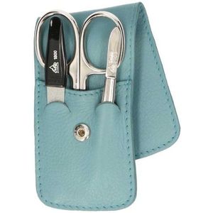 Erbe Solingen - 3-delige Manicure Etui - Lichtblauw - Staal