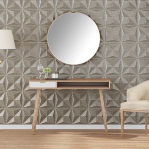 VidaXL 12 st wandpanelen origami 3 m² 50x50 cm xps beton