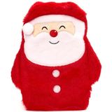 Kerstman Warmwaterkruik650ml pluche hoes
