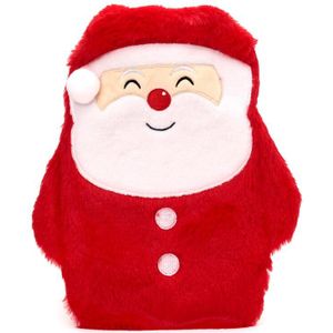 Kerstman Warmwaterkruik650ml pluche hoes