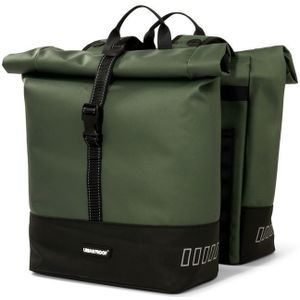 Urbanproof rolltop dubbele fietstas 38 liter groen