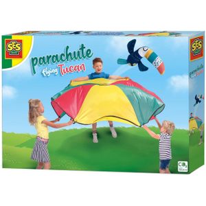 SES - Parachute vliegende toekan - stevig materiaal - inclusief toekan en parachute doek