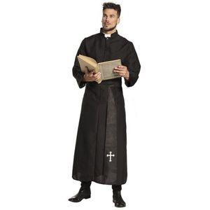 Boland Verkleedpak Holy Priest Heren Zwart Maat 50/52