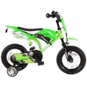 Volare Motorbike Kinderfiets - Jongens - 12 inch - Groen - 95% afgemonteerd