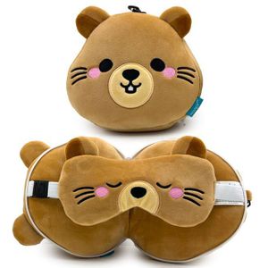 Relaxeazzz Mimi de Marmot Berg Dieren Reiskussen & Slaapmasker