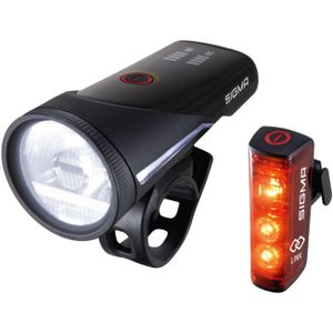 Verlichtingset Sigma Aura 100 USB koplamp + Blaze Link achterlicht