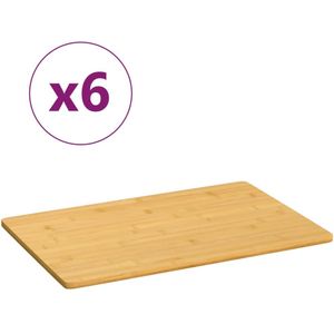 VidaXL Ontbijtborden 6 st 35x23x0,8 cm bamboe