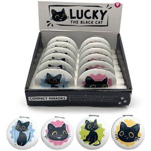 Lucky de Zwarte Kat Compact Make Up Spiegeltje