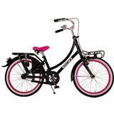 Volare 20 inch fiets oma transport glitter zwart/roze 22033