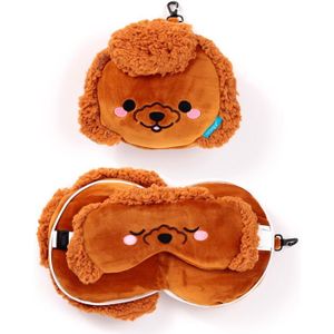 Relaxeazzz Adoramals Gigi de Poedel Rond Reiskussen & Slaapmasker