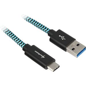 Sharkoon USB 3.2 kabel, USB-A > USB-C
