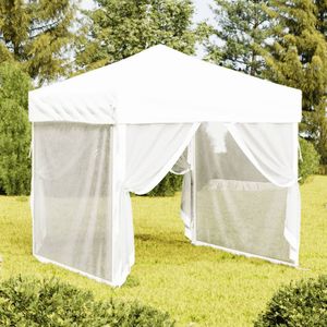 VidaXL Inklapbare Partytent 2x2m met Zijwanden - Wit