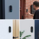 Reolink 2K 5MP Videodeurbel met bel, 180 graden uitzicht, PoE, Persoons/verpakking detectie, Tweewegaudio, Werkt met NVR's