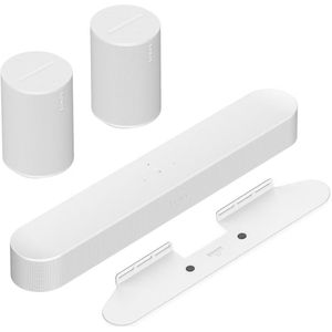 Sonos Surroundset - Beam + Era 100 - 2 Pack + Muurbeugel - Wit