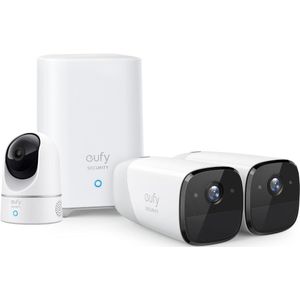 eufyCam 2 Pro Kit 2+1 - 2x Camera's met HomeBase + Gratis Gratis Indoor Cam