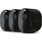 Arlo Pro 4 Spotlight Camera 3-pack - Zwart