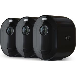 Arlo Pro 4 Spotlight Camera 3-pack - Zwart