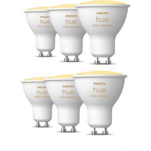 Philips Hue White Ambiance GU10 Bluetooth Led Spot 6-pack