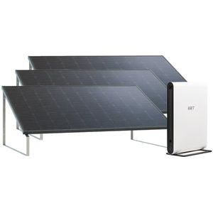 EET Solar SolMate Tuin/Dak - Balkoncentrale met opslag en bodemsteunen (3x 430Wp) - Wit