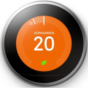 Google Nest Learning Thermostat (3e generatie) - Roestvrij staal
