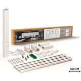 MotionBlinds Upgrade Kit - Slimme Gordijnen - Automatische Gordijnen - Elektrische Gordijnrails - 360cm - Wit