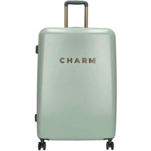 Charm London Ruimbagage Koffer Lichtgroen