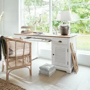 Sidetable met 2 laden wit/goud WESTPORT | Gratis Levering Sidetable met 2 laden wit/goud WESTPORT | Gratis Levering