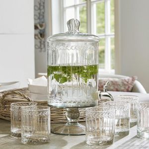Drankdispenser - Glas - Zilver - Inhoud 3 Liter