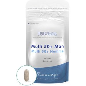 Multi 50+ Man 90 tabletten met herhaalgemak (Multivitamine voor mannen van 50 tot 70 jaar) - 90 Tabletten - Flinndal