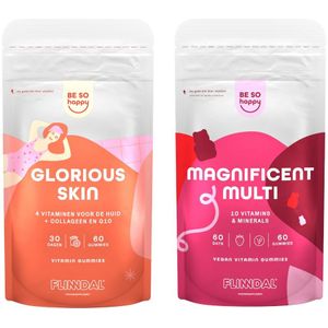 Voordeelpakket Skin & Multi Gummies Voordeelpakket (Voor een stralende huid én ondersteuning van je immuunsysteem) - 1 Capsules - Flinndal