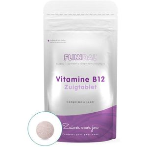 Vitamine B12 Zuigtablet 90 zuigtabletten met herhaalgemak (Voor het geheugen, zenuwstelsel en meer energie) - 90 Tabletten - Flinndal