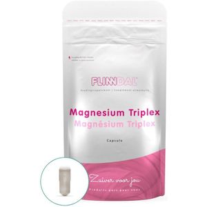 Magnesium Triplex 90 capsules met herhaalgemak (Met magnesium citraat, malaat en bisglycinaat) - 90 Capsules - Flinndal