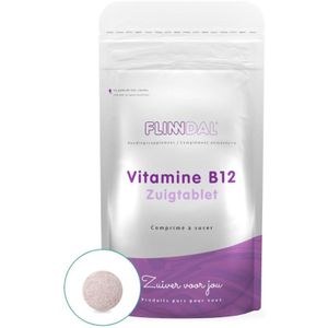 Vitamine B12 Zuigtablet 90 zuigtabletten (Voor het geheugen, zenuwstelsel en meer energie) - 90 Tabletten - Flinndal
